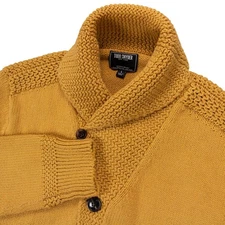 Todd Snyder New York Mens L Cotton Poly Heavy Shawl Collar Knit Cardigan Sweater