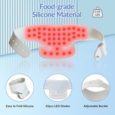 Soft Silicone Near Infrared Red Light Therapy Pad Wrap for Neck Leg Pain Relief