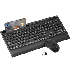seenda Bluetooth Keyboard and Mouse Combo, COE201 Multi-Device Black