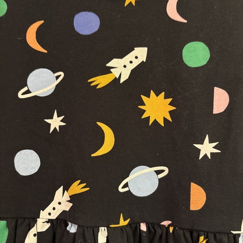 Hanna Andersson Dress Outer Space Rockets Planets Stars size 120 6-7 - Picture 2 of 6