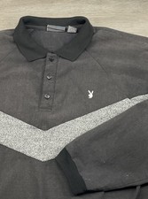 Vintage Playboy Mens Large Long Sleeve RETRO Polo - See Pics  Desc