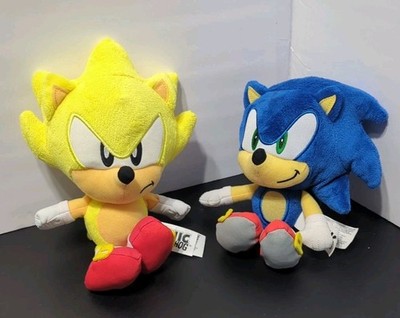 Sonic The Hedgehog 35th Anniversay Super Sonic Plush Jakks Pacific Lot Of 2