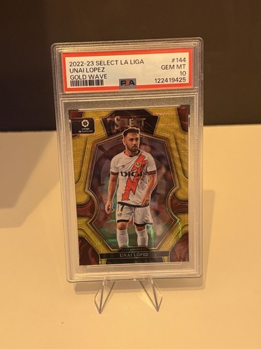 2022-23 Select La Liga Unai Lopez Gold Wave /10 PSA Gem Mint 10