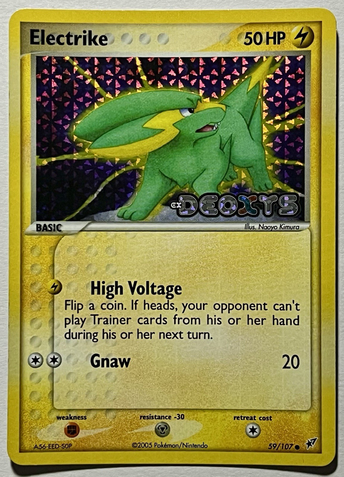 Electrike 59/107 (LP) STAMPED Promo Holo Rare EX Series: Deoxys 2005 TCG
