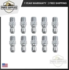 85.300.105 10-Pack Pressure Washer Hose Quick Disconnect Coupler Plug 3/8" MNPT