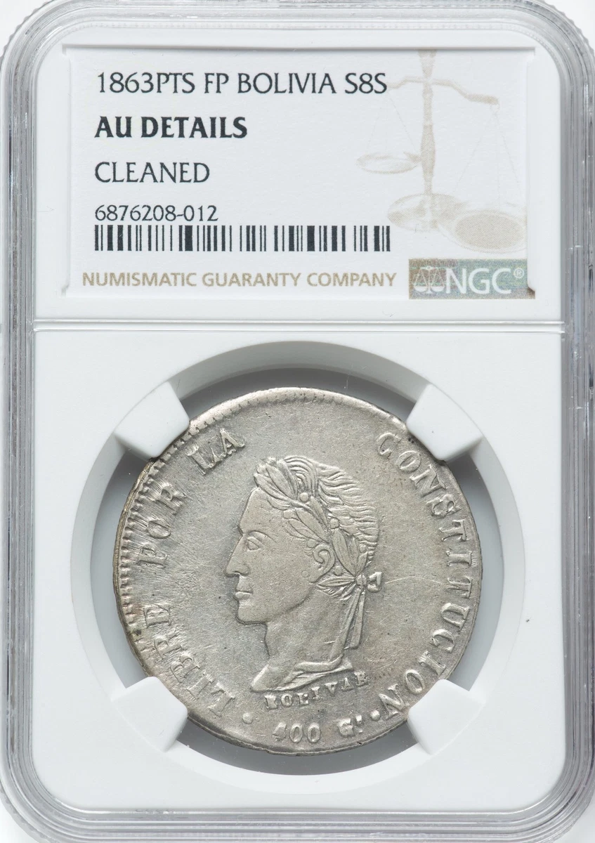 1863年　ボリビア　　NGC AU53 1863 Year Bolivia Coins for sale | eBay