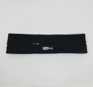 FlipBelt Running Belt Unisex Large Black Pockets Zip