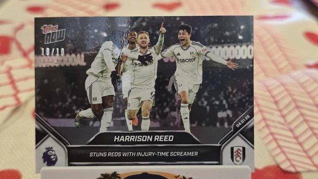 Harrison Reed 10/10 Black Parallel, Fulham - 25/26 EPL Topps NOW #100
