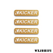 KICKER Speaker Aluminum Logo Badge 31.8mm 1.25" X8mm 0.31" gold