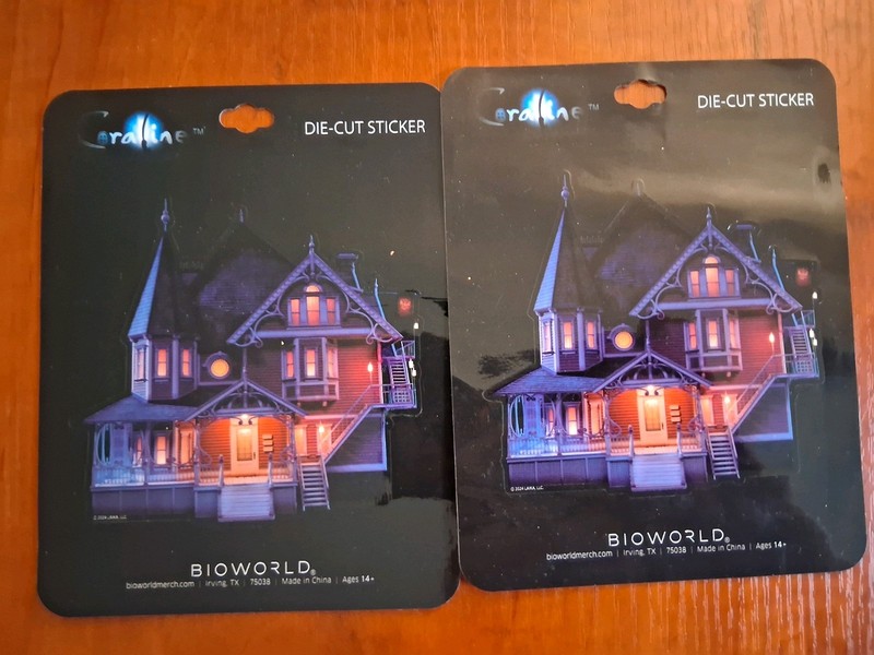 Coraline Laika Studios Rare 2 Piece Sticker Decal Set