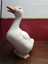 white ceramic duck figurine 15.5" Country Chic Kitchen Decor