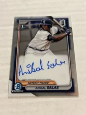 2024 BOWMAN CHROME ANIBAL SALAS ON CARD AUTO 1ST TIGERS 