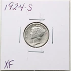 1924-S 10C Mercury Winged Liberty Silver Dime in XF Condition #6244