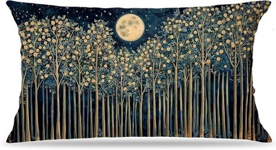 Rustic William Morris Night Moon Forest Green Decor Pillow Covers 12x20,Vintage