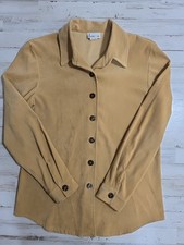 Vintage 90's Justin B. Jones Women’s Brown Suede Jacket Size Medium Button-Down