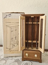 Concord Gun Cabinet Dollhouse Furniture w/3 Faux Shotguns. Wood. New. Vintage. 