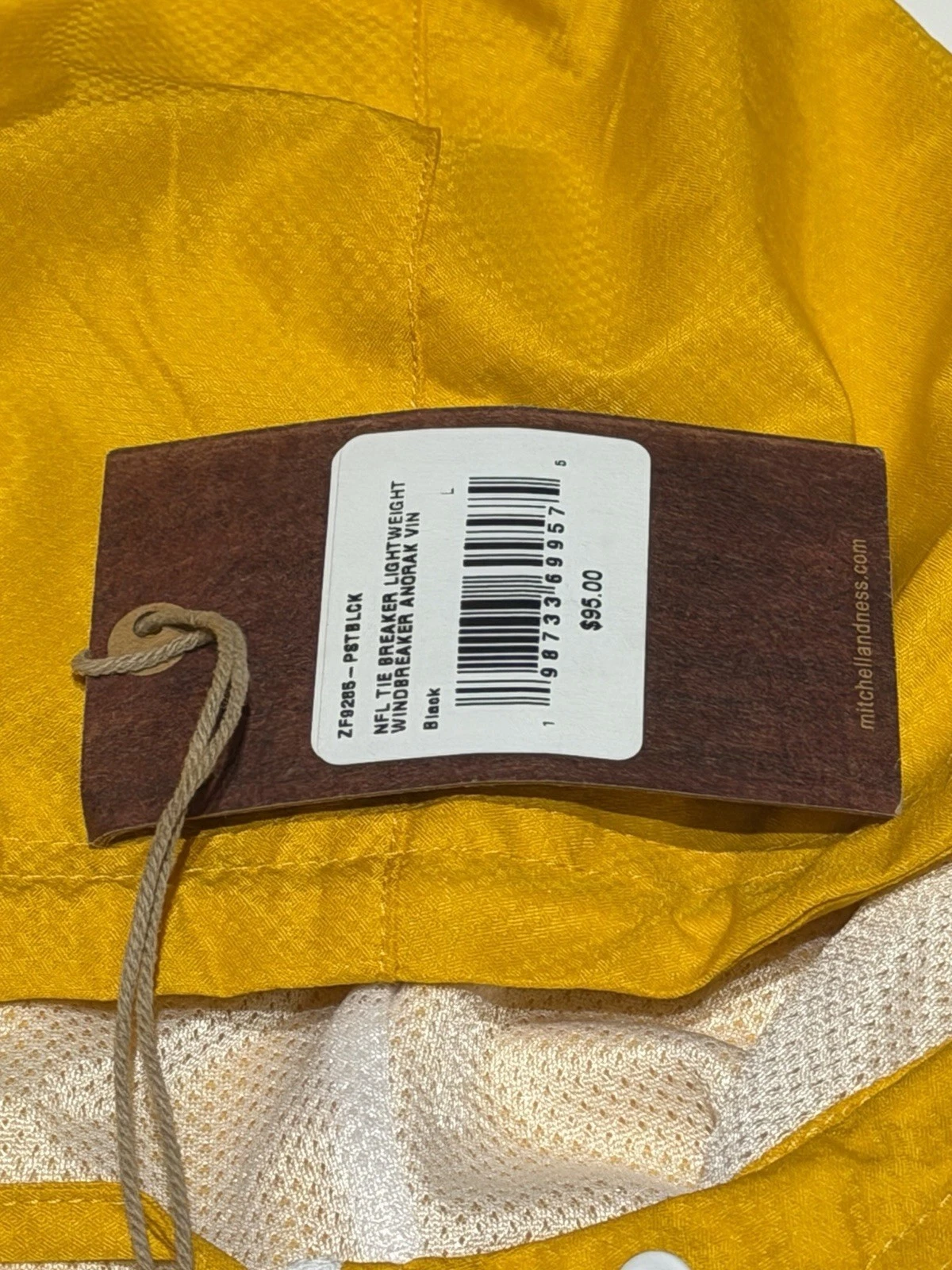 NWT Mitchell & Ness NFL Pittsburgh Steelers Lightweight Windbreaker Jacket L - product detail image 6