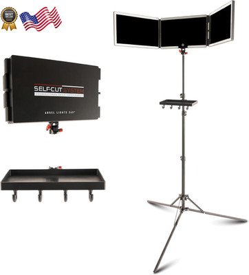 Self-Cut System Angel Lights Tripod 3 Way Mirror for Self Hair Cutting NEW