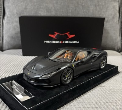 1/18 Henson & Heaven HH Model Ferrari F8 Tributo Matt Black Limited 30 PC W Case