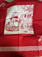 LACOSTE × ONE PIECE Crocodile Bandana Novelty Limited Made in JAPAN Red