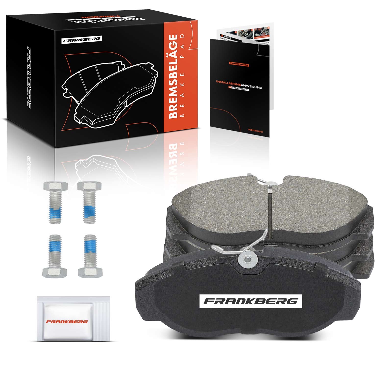 Frankberg 4x Brake Pads for Peugeot Boxer 1994-2002 Fiat Ducato 1994-1999 Front