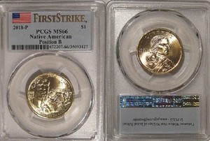 2018 P Native Sacagawea Dollar $1 PCGS MS66 Position B FIRST STRIKE