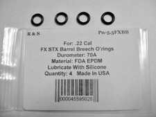 4 FX STX Barrel Breech O'rings for .22 cal / R S 5.5FXBB