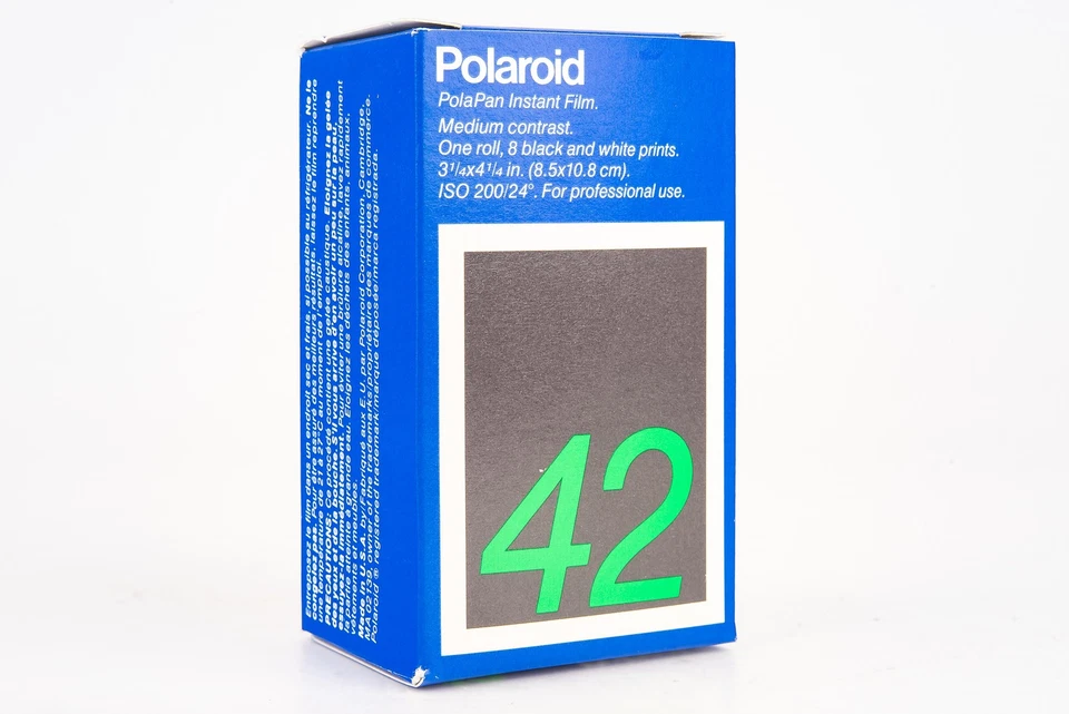 Rollo de película Polaroid instantáneo tipo 42 blanco y negro 3 1/4 x 4 1/4"" caducado 1988 ¡2 CAJAS FUNCIONA! Foto 3 de 4