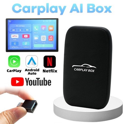 Ai Box CarPlay Wireless Android Auto Adapter Multimedia Video Netflix Youtube -+