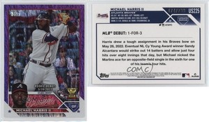 2023 Topps Update Debut Purple Foil /799 Michael Harris II #US225 Rookie RC