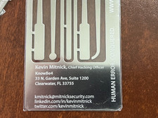 Legendary Hacker: Kevin Mitnick Lockpick Business Card