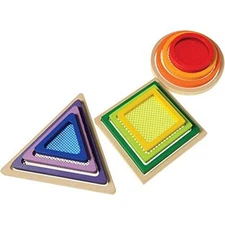 Kids Acrylic Nesting Shape Toys, 12 pcs., Multicolor