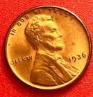 1936-P Lincoln Wheat Cent Penny GEM RD BU From an Original Bank Roll
