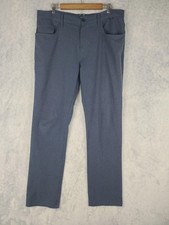 Travis Mathew Pants Mens 36x32 Blue Performance Stretch 5 Pocket Chino Golf Tech