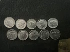 10 BU 1954 ROOSEVELT DIMES FROM ORIGINAL ROLL #2