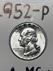 1952 WASHINGTON SILVER QUARTER 90% Silver MS++