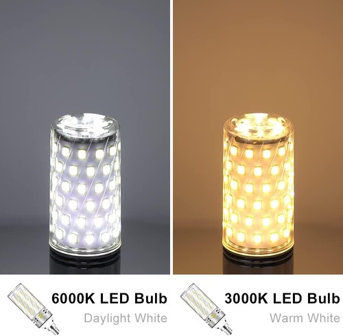 E12 LED Bulbs, 12 Pack - Daylight 6000K, 16W Candelabra LED, CRI80+, 120W Equ... - Picture 6 of 8