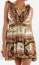 DOLCE&GABBANA IT42 majolica dress silk shawls collection