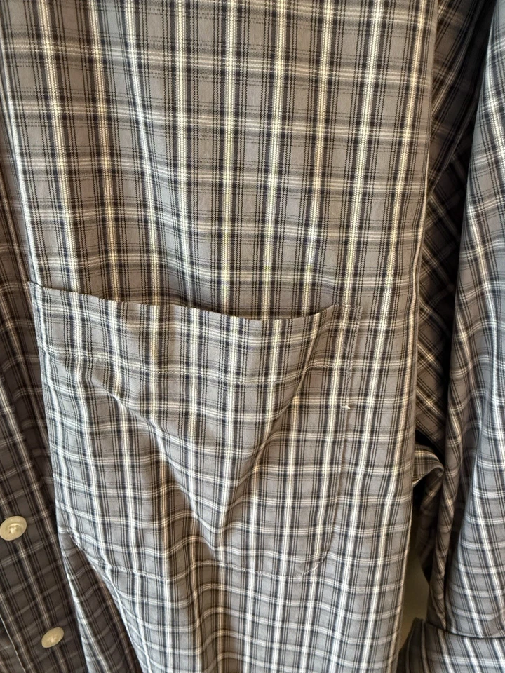 NWoT Men’s Nautica Classic Fit Dress Shirt: Blue Plaid 18 34/35 - Image 3 of 4