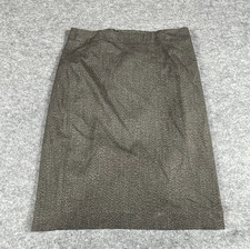 Ann Taylor Skirt Womens 4 Black Zip Up Lined Straight Lightweight Career Luxury