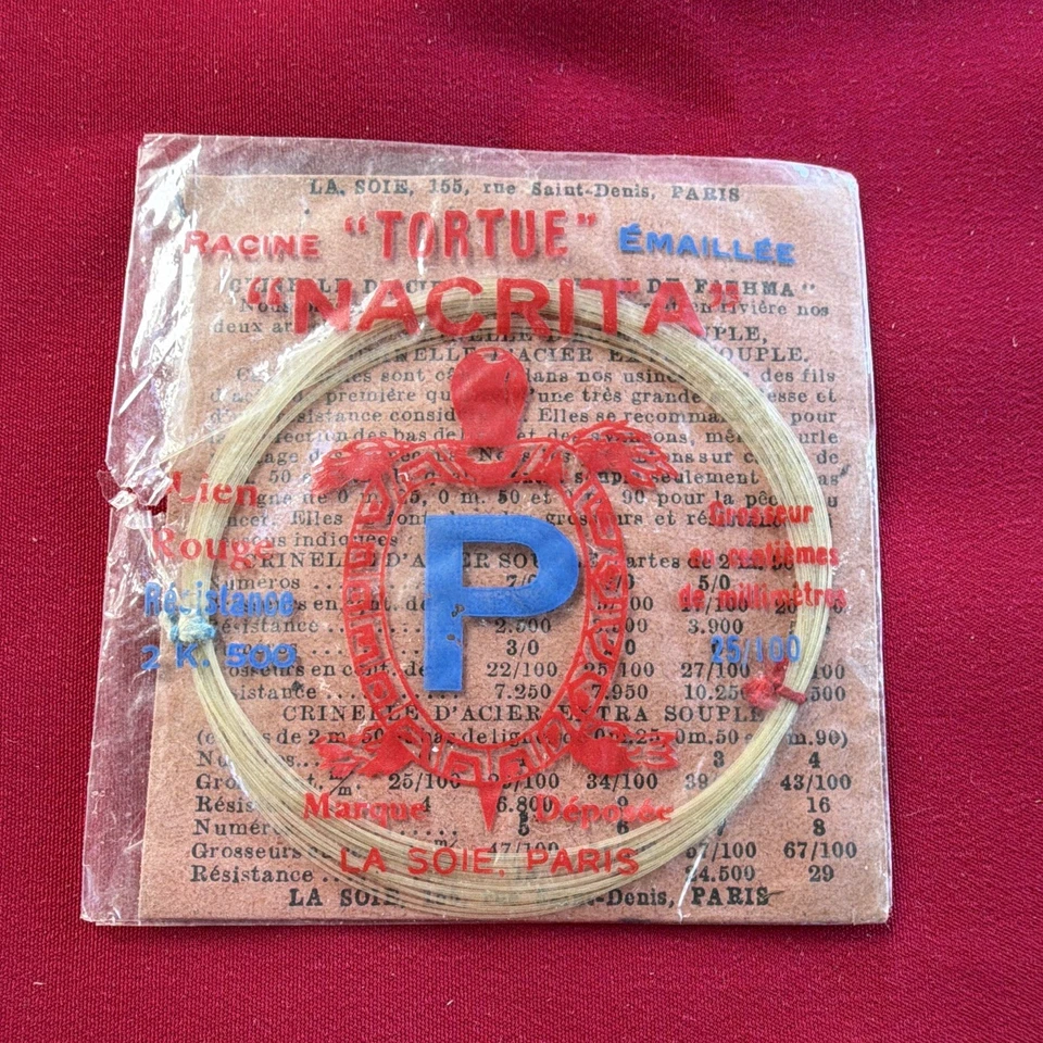 Racine Tortue Émaillée Nacrita P Lien Rouge 25/100 La Soie Vintage 2,5kg - Photo 1/1