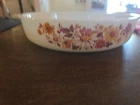Vintage Anchor Hocking 1.5 Quart Round Casserole Dish Autumn Daisies #429