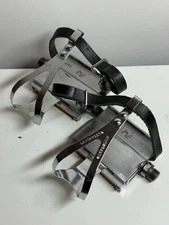Phil Wood CHP Pedals with Toe Clips Brooks Straps Toe Cage