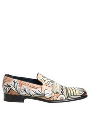Dolce & Gabbana Multicolor Brocade Sequin Dress Loafers Men's Shoes