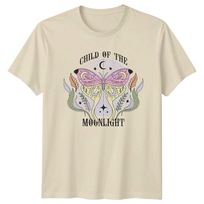 Child Of The Moonlight Moth Celestial Boho Magic Damen Herren T-Shirt