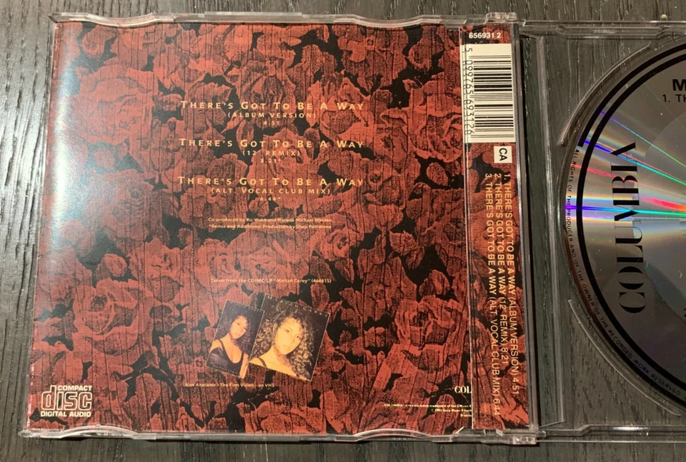 MARIAH CAREY THERE'S GOT TO BE A WAY - RARE CD SINGLE UK 1991 COLUMBIA 656931 2 Foto 4 de 4