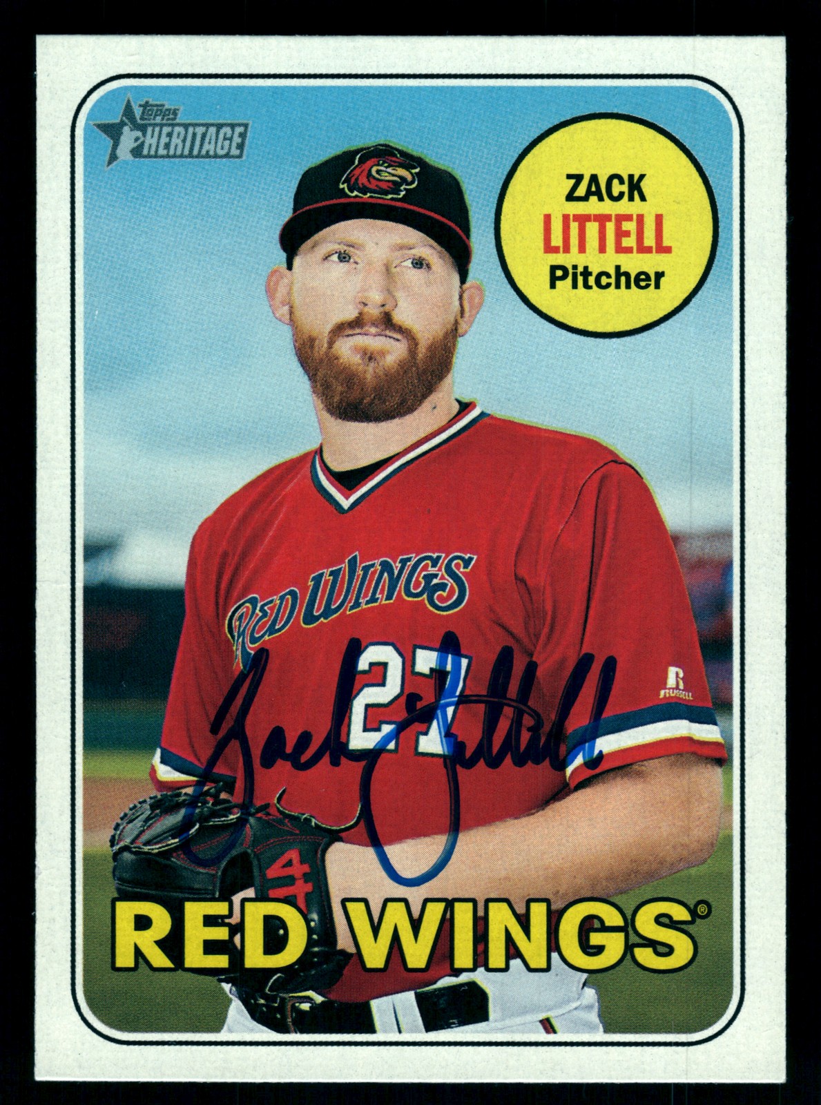 Zack Littell Minnesota Twins IP Signed Auto 2018 Topps Heritage Minors #137