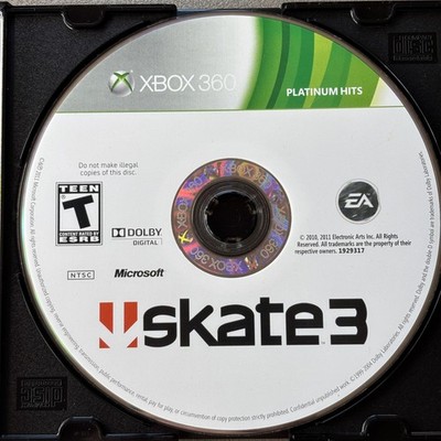 Skate 3 Microsoft Xbox 360 Platinum Hits NTSC EA Electronic Arts Video Game Teen