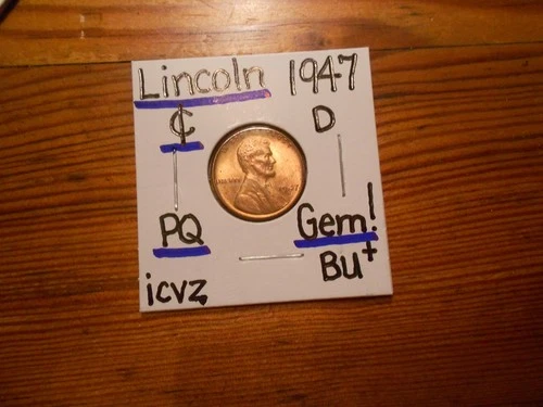 1947D Lincoln Cent Gem BU+ BEAUTY!!! PQ!!! LOOOOOOOOK!!!!!!