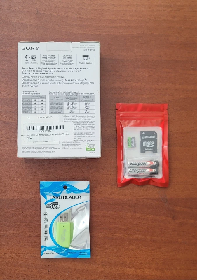 Sony ICD-PX370 Mono Digital Voice Recorder Built-In USB, 32Gb Micro SD & Reader - Image 3 of 3